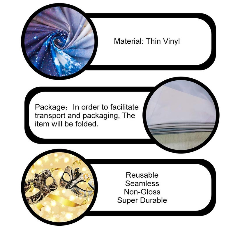 PHMOJEN 10x7ft Gold Masks Backdrop Masquerade Mardi Gras Party Banner Photography Background Vinyl Photo Studio Props LYPH976 - Image 4